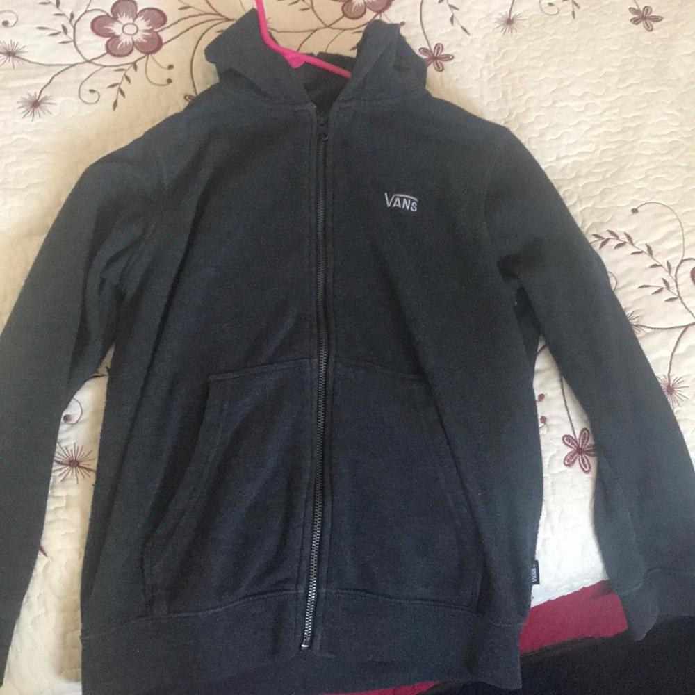 kids vans zip up sweater